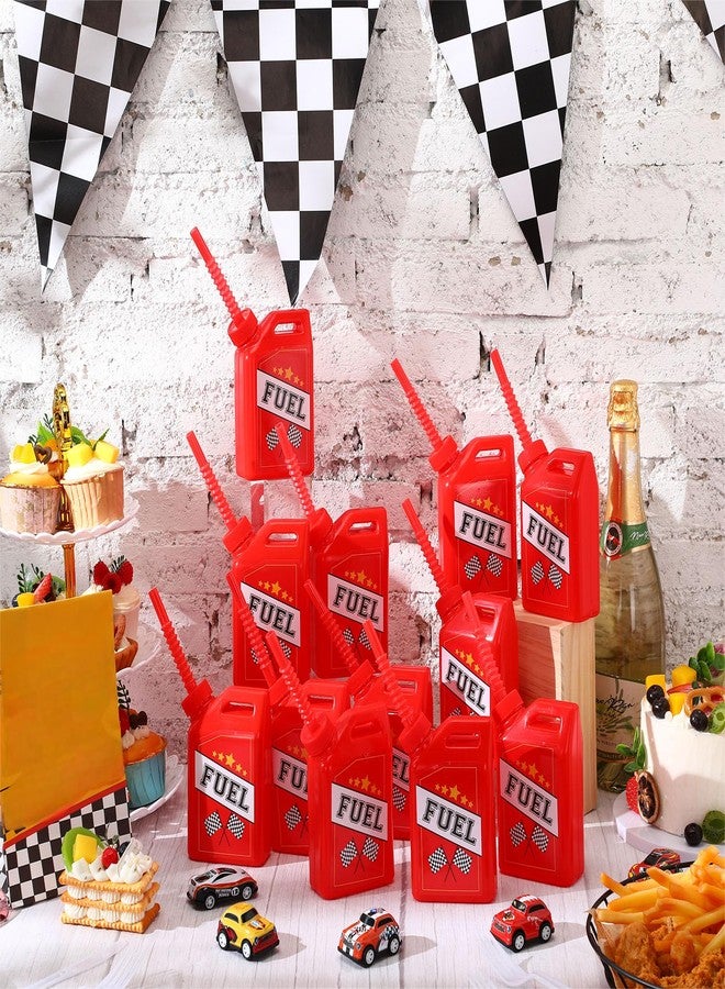 Mifoci 12 Pack Race Car Fuel Can Cups Set 11 oz Fuel Can Drinking Cups with Straw Racing Theme Birthday Party Favor for Kids Racing Car Theme Birthday Party Baby Shower Supplies - Image 4